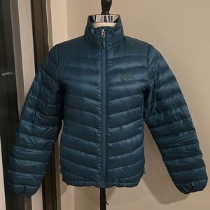 Marmot Goose Down Jacket Green Quilted Puffer Lightweight 800 Fill Women's XS